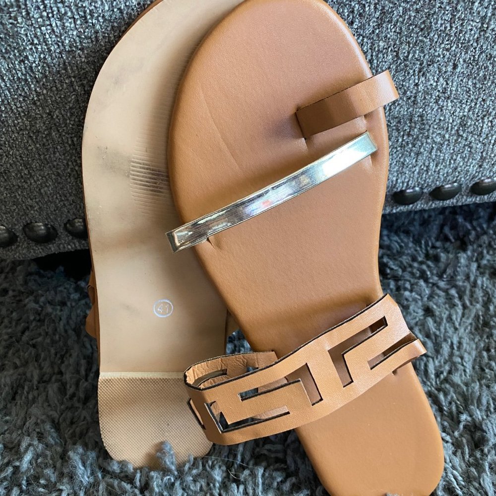 beige and gold sandals :-)